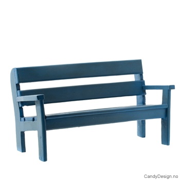 Benk for Carl Larsson figurer - Skarp blå 