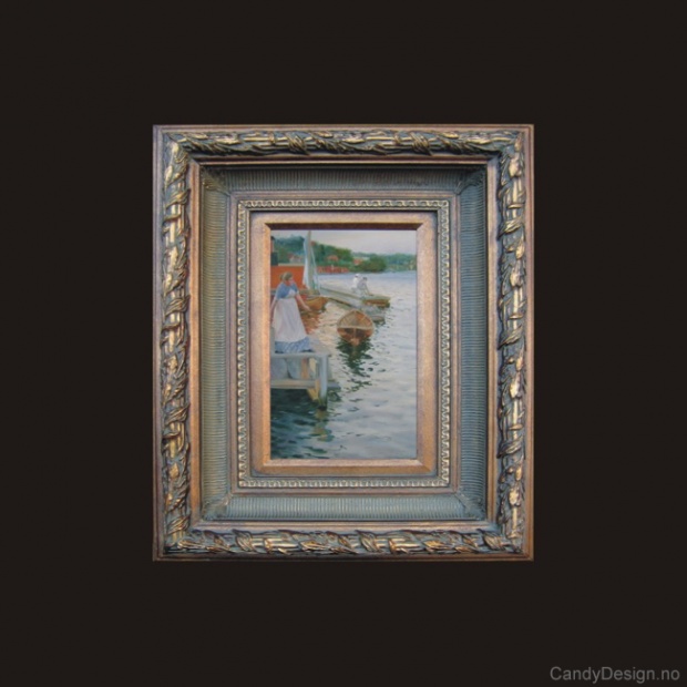 Oljemaleri  The Lapping of the Waves