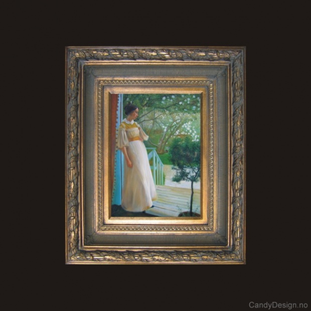 Oljemaleri  At the Garden Door