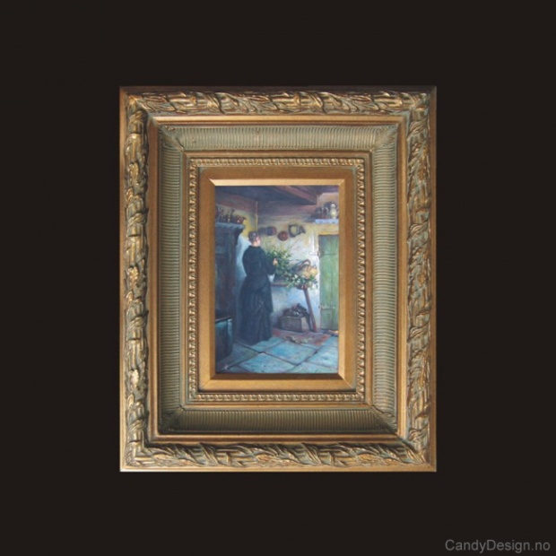 Oljemaleri  Kitchen Interior