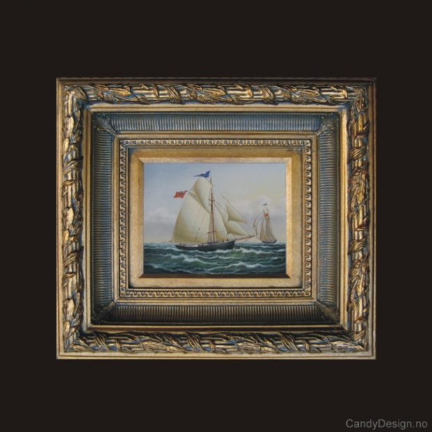 Oljemaleri  For fulle seil