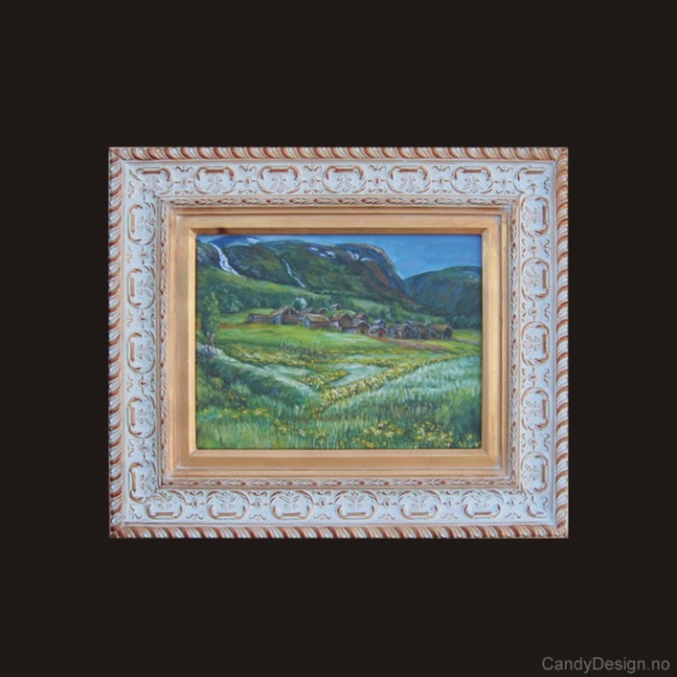 Oljemaleri  Vestlandstun i juninatt