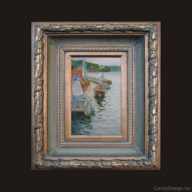 Oljemaleri  The Lapping of the Waves