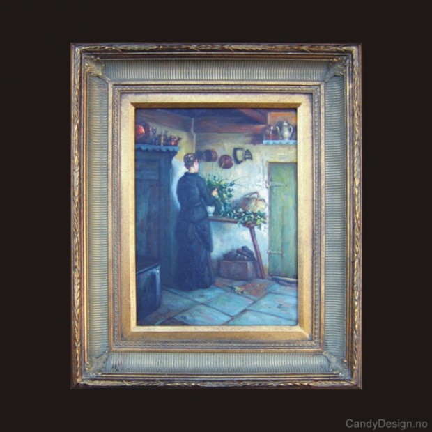 Oljemaleri  Kitchen Interior