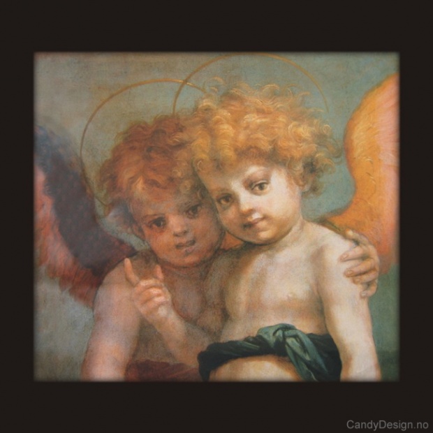 Two Puttons with Scroll Ornament