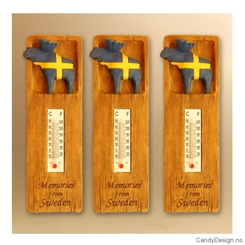 Elg på suvenir termometer med magnet