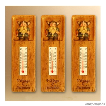 Vikingfar på suvenir termometer med magnet