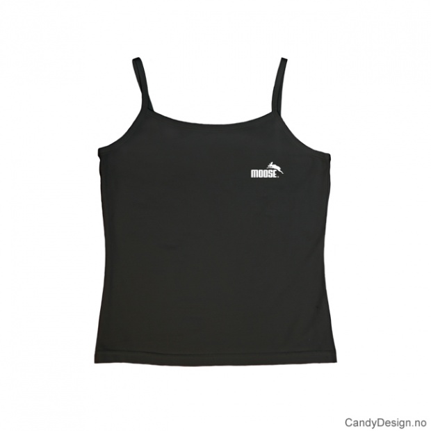 XS - Ladies strap models of shirts model B black w/white Moose with moose print print