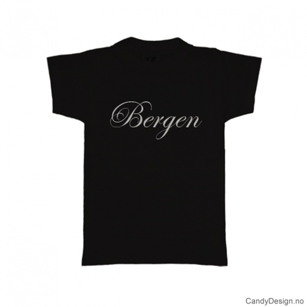 L - Ladies Classic T-shirt Bergen black with white print