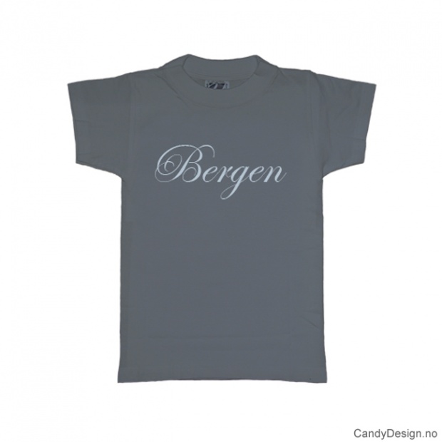 XL - Ladies Classic T-shirt Bergen greyblue w/light blue print