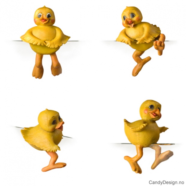 XL hengende påskekyllinger assortert