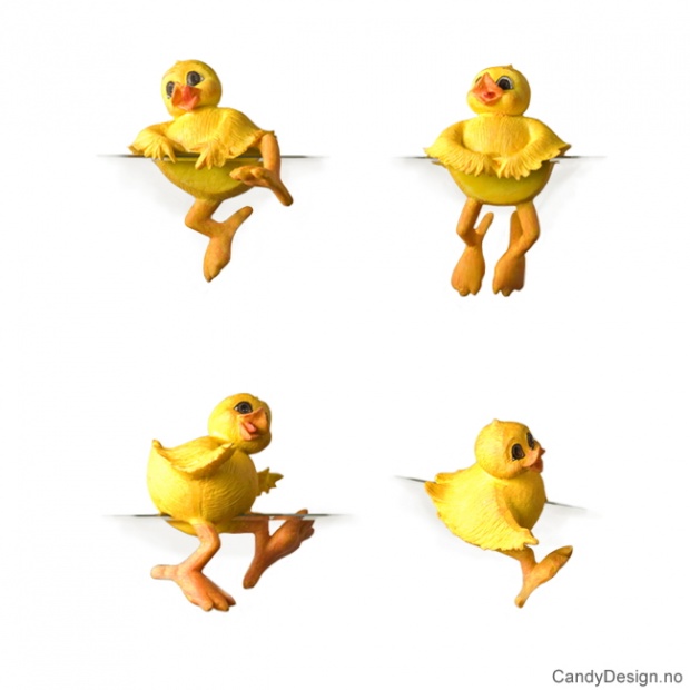 Store hengende påskekyllinger assortert