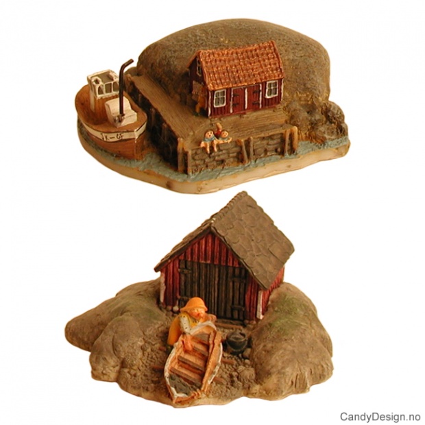 Båthus og brygge assortert