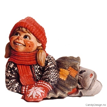 Stor liggende julenisse