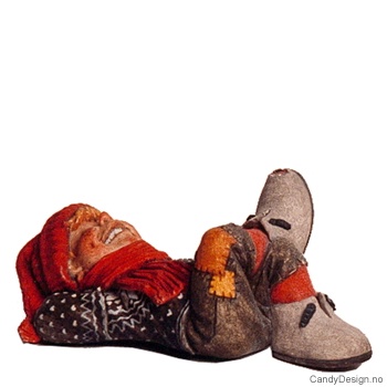 Stor liggende julenisse