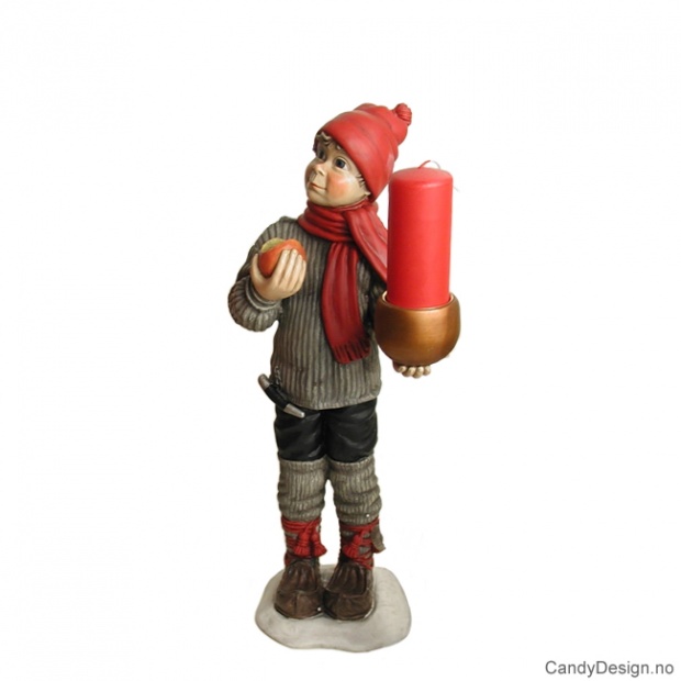 Carl Larsson jule gutt med lysholder