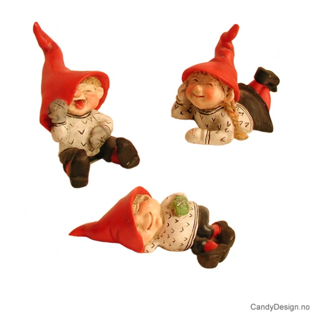 Enkle julenisser med høye luer assortert