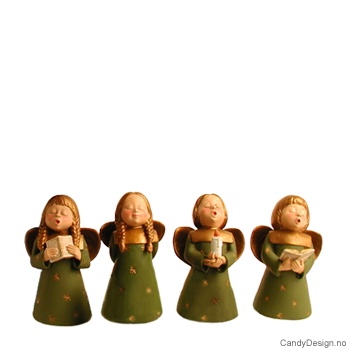 Liten syngende engel - Mose grønn