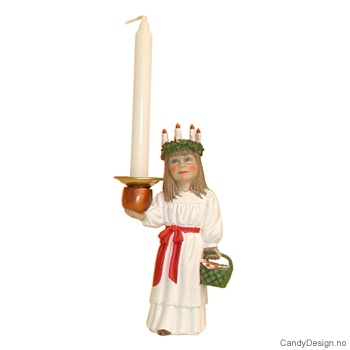 Santa Lucia med lysholder