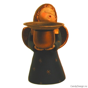 Engel med lysholder - Blå