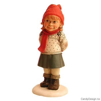 Vinterbarn - Genert pike (hvit genser)