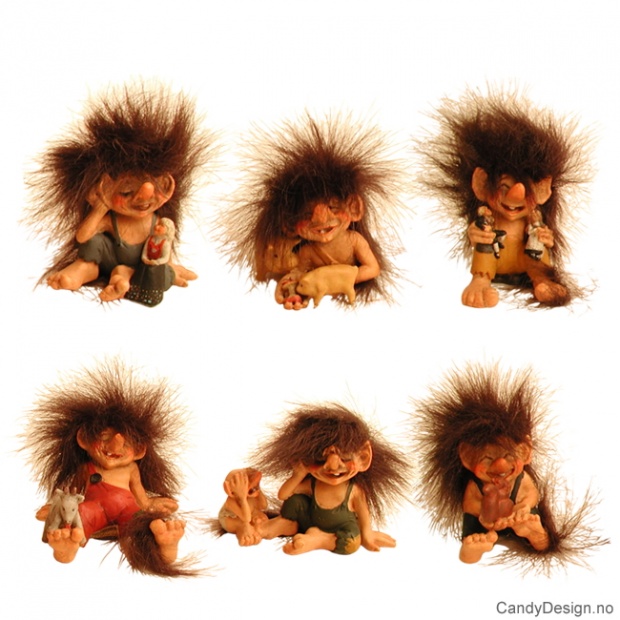 Troll med hår assortert