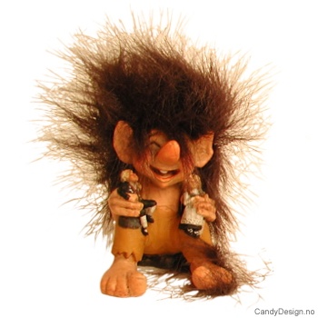 Troll med jente og gutt