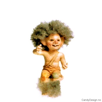 Trollbarn sittende på kant - Skrytende trollgutt