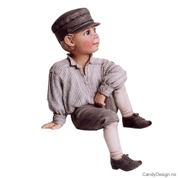 Carl Larsson barn - Gutt med fot på kant