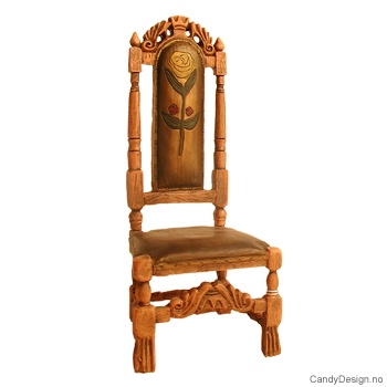 Stor gyldenlær stol