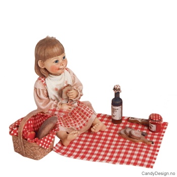 Carl Larsson barn - Pike rosa m/korg