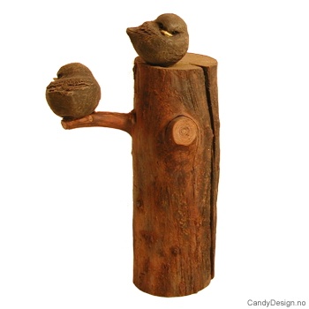 2 fugler på trestamme