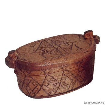 Oval treboks fast lokk