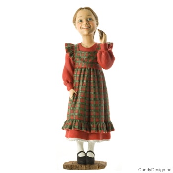 Carl Larsson gutter og piker  Pike med Rød med skotskrutet