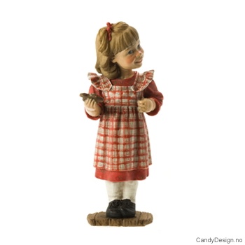 Carl Larsson pike med Rød med blåog hvit