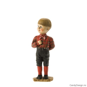 Carl Larsson gutt med skotskrutet skjorte