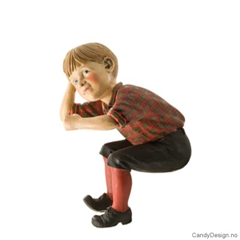 Carl Larsson gutt med skotskrutet skjorte