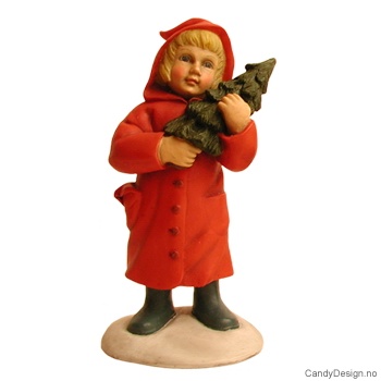 Julebarn  - Pike med juletre