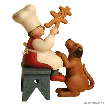 Pike med hund og pepperkake