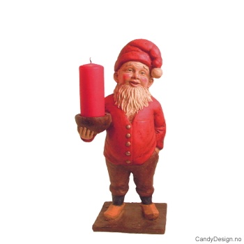 Nostalginisse i rødt med lysholder