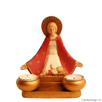 Liten Maria med barn og telys