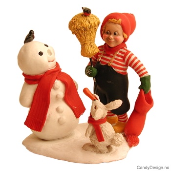 Danskenisse med snømann