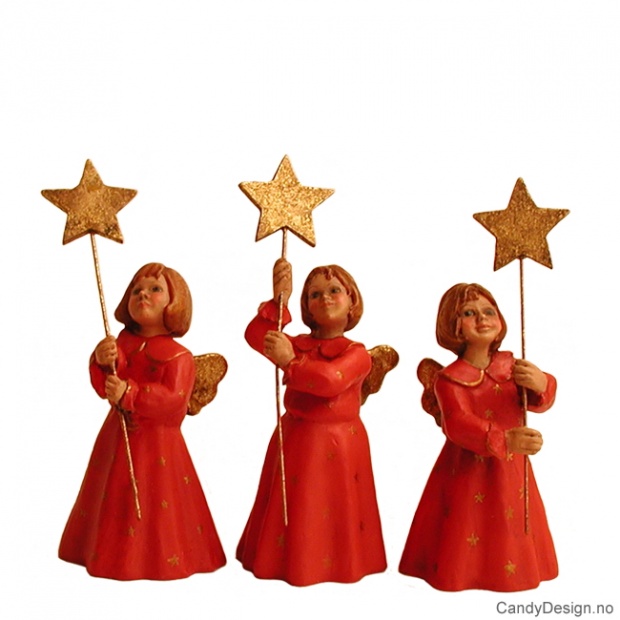 Stående småengler med stjerne