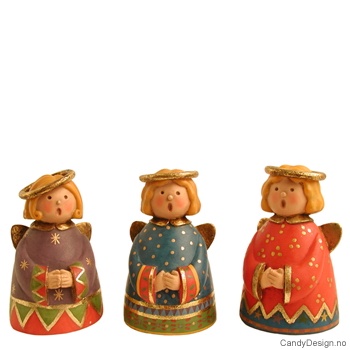 Runde engler med glorie assortert