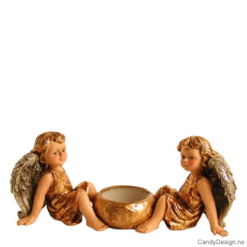 Engel telysestake gull/ sølv