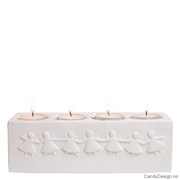 Avlang Lysestake med flere engler