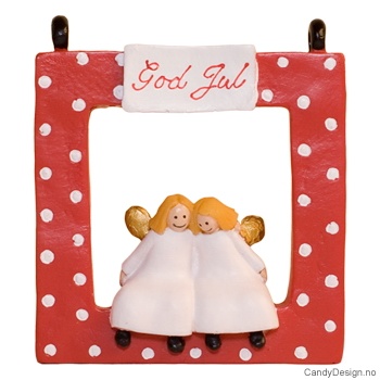 Engel i vindu - rød