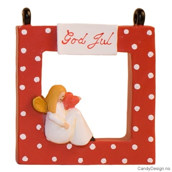 Engel i vindu - rød