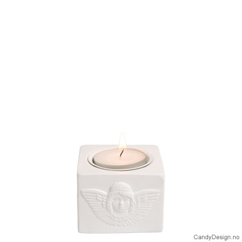 Lysestake for telys med englehoder