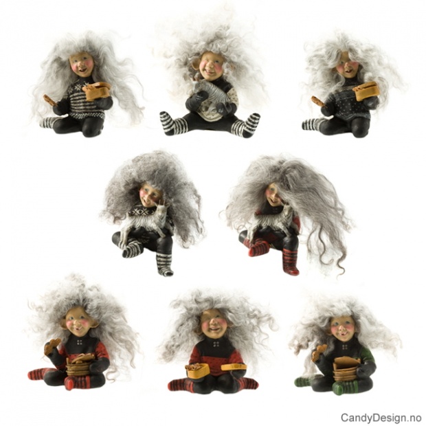 Troll med saueskinnhår assortert